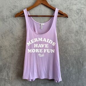 PINK Victoria's Secret "Mermaids Have More Fun" Tank Small Lavender Purple Beach